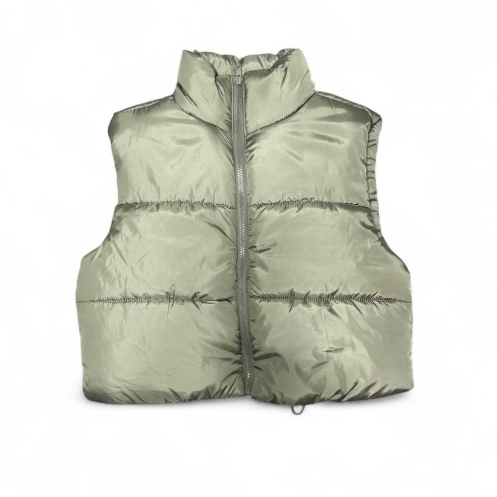 Kids Olive Puffer Vest